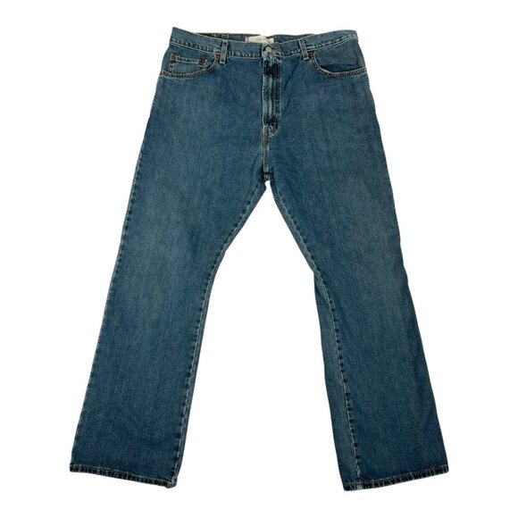 Vintage Levis 517 Jeans Mens 40x32 Boot Cut Dark Wash Flare Denim Faded Y2K - Picture 1 of 8